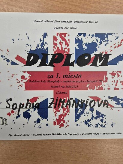 Olympiáda v anglickom jazyku v kategórii 2D 2024