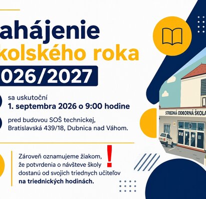 Zahájenie školského roka 2026/2027